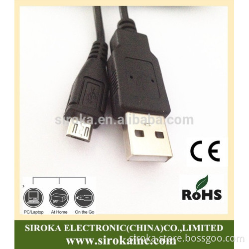 1M/2M/3M OEM mobile phone cable USB 2.0 5pin micro charging cable for Mp3/4 mobile cellphone